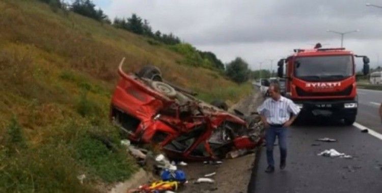 Bolu'da trafik kazası, 4 yaralı