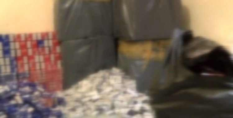 Bin 100 paket kaçak sigara ele geçirildi