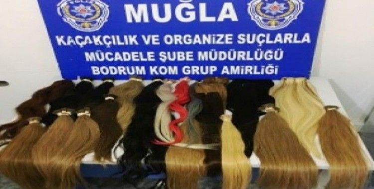 Bodrum'da 3 kilo kaçak insan saçı ele geçirildi