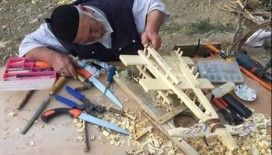 ​30 yıllık ahşap ustasına başkandan ziyaret