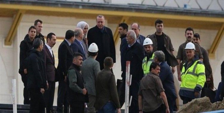 Erdoğan Çamlıca Camisi'nde incelemelerde bulundu