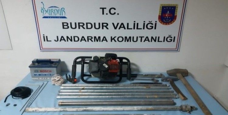 Burdur'da kaçak kazı operasyonu