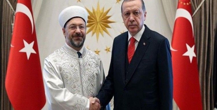 Erdoğan, Diyanet İşleri Başkanı Erbaş'ı kabul etti