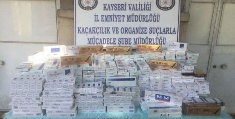 Kayseri'de 2 bin 960 paket kaçak sigara ele geçirildi