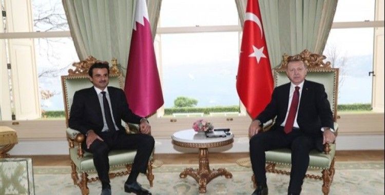 Erdoğan, Vahdettin Köşkü'nde Katar Emiri ile görüşüyor