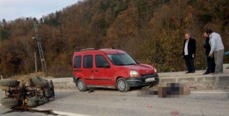 ​Otomobilin çarptığı ATV sürücüsü hayatını kaybetti