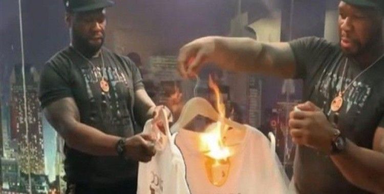50 Cent Gucci'yi protesto etti tüm kıyafetlerini yaktı