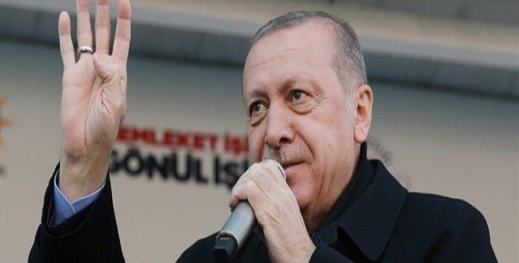 Erdoğan, Burdur Cumhuriyet Meydanı'nda düzenlenen mitinge katıldı