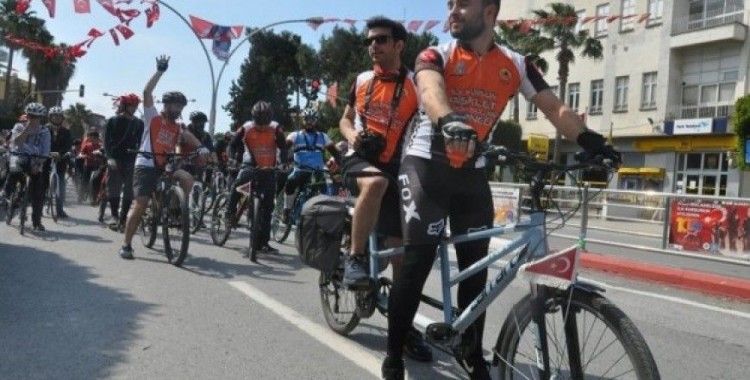 "Bisikletçiler görevde, hedef temiz çevre" bisiklet turu