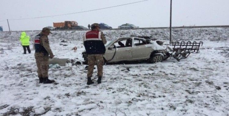 Erzurum’da trafik kazası: 1 ölü, 2 yaralı