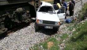 Uşak'ta tren kazası, 2 ağır yaralı