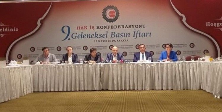 HAK-İŞ Genel Başkanı Arslan basın mensuplarıyla iftarda buluştu