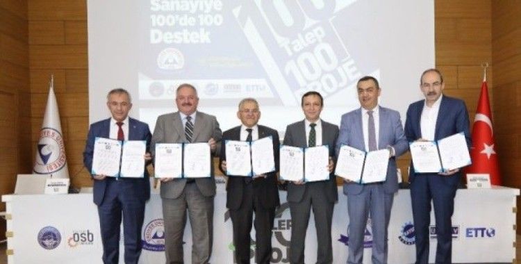 ERÜ’den Kayseri Sanayisine, Ticaretine ve Belediyelere 100’de 100 Proje Desteği