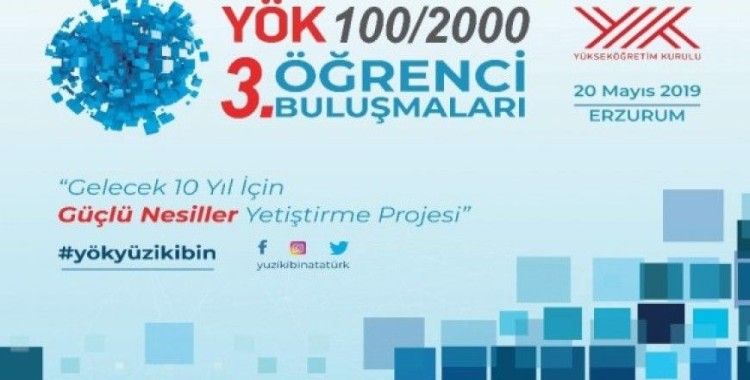 “YÖK 100/2000 öğrenci buluşmalarının” 3.’sü, Atatürk Üniversitesi’nde gerçekleştirilecek