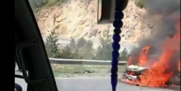 Zigana’da korkutan araç yangını