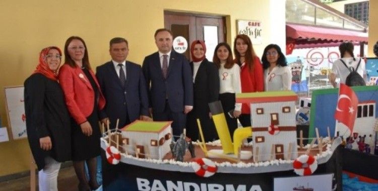 Anaokulu çocuklarından 100 Bandırma Vapuru maketi