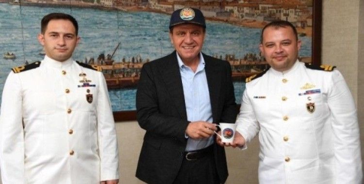 Denizkurdu 2019 tatbikatına katılan komutanlardan Başkan Seçer’e ziyaret
