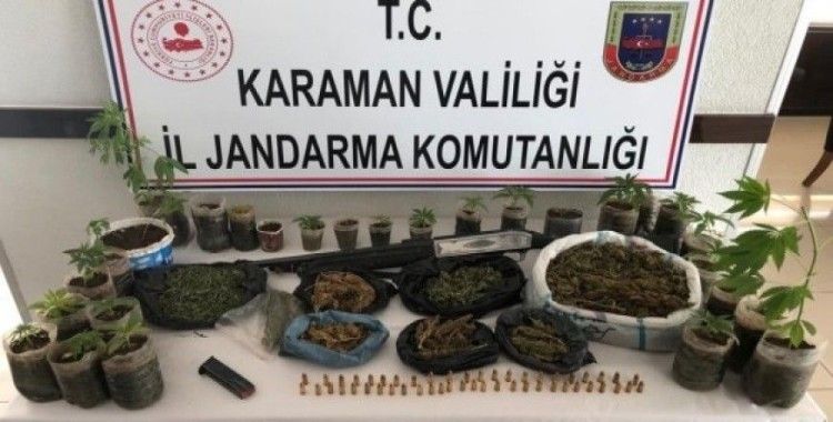 Karaman'da jandarmadan uyuşturucu operasyonu