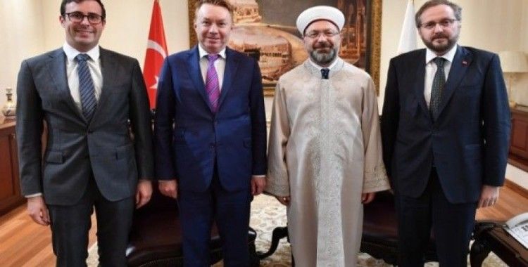 Diyanet İşleri Başkanı Erbaş, Avustralya Ankara Büyükelçisi Brown’u kabul etti