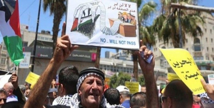 Gazze ABD'nin Yüzyılın Anlaşması planını protesto ediyor