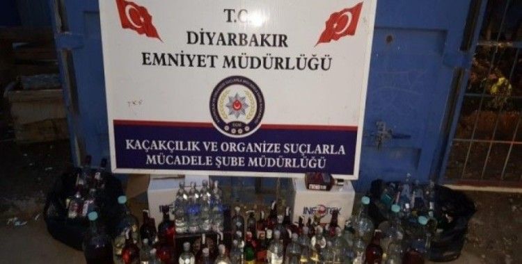 Diyarbakır’da kaçak içki satan 15 ayrı adrese eş zamanlı baskın