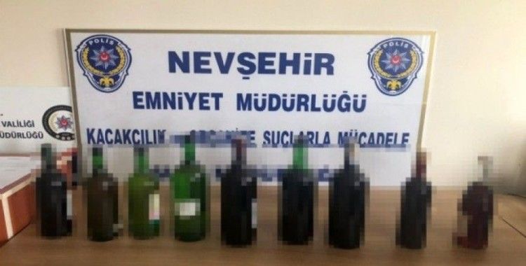 Nevşehir’de 648 şişe kaçak şarap ele geçirildi