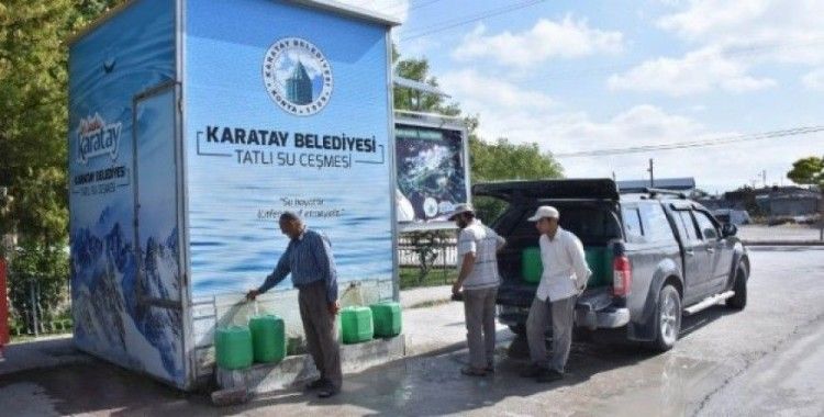 Karatay Belediyesi tatlı su çeşmesi depolarını kendi üretiyor