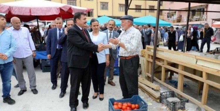 Erzincan Valisi Ali Arslantaş, Refahiye ilçesinde incelemelerde bulundu