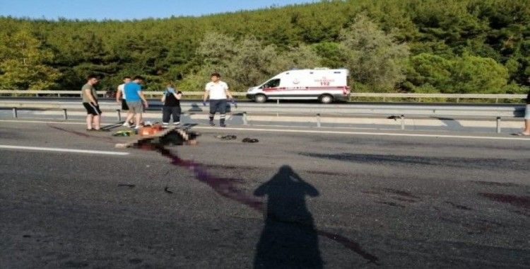 (Özel) Edirne-Çanakkale yolunda motosiklet tutkununun feci ölümü