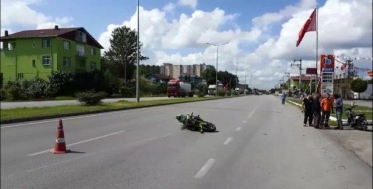Terme’de motosikletin çarptığı yaya öldü