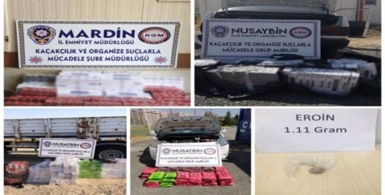 Mardin’de 12 bin 74 paket gümrük kaçağı sigara ele geçirildi