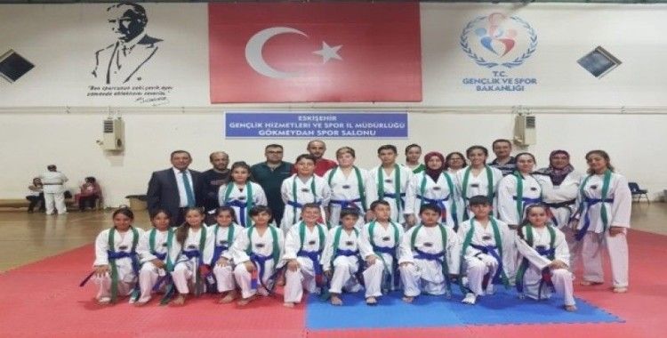 Eskişehir Gökmeydanı Spor Kulübü’nde, ‘Taekwondo Kuşak Terfi Sınavı’ heyecanı yaşandı