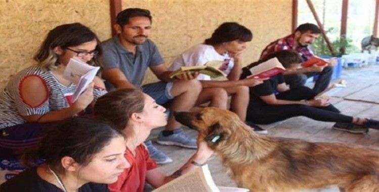 Kampiz üyeleri, hayvan barınağında kitap okudu