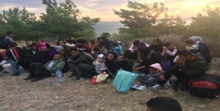 Ayvalık’ta 48 göçmen 3 organizatör yakalandı