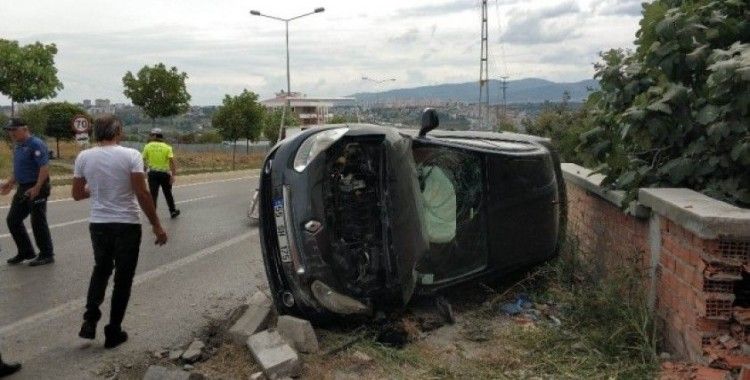 Samsun’da otomobil evin duvarına çarptı: 1 yaralı
