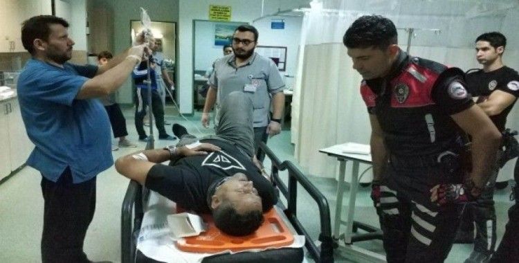 Samsun’da polis memuru kazada yaralandı