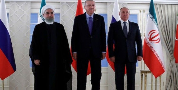 Erdoğan-Putin-Ruhani ortak basın toplantısı
