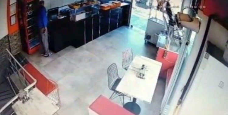 15 saniyede kasayı soyan hırsız kameraya yakalandı