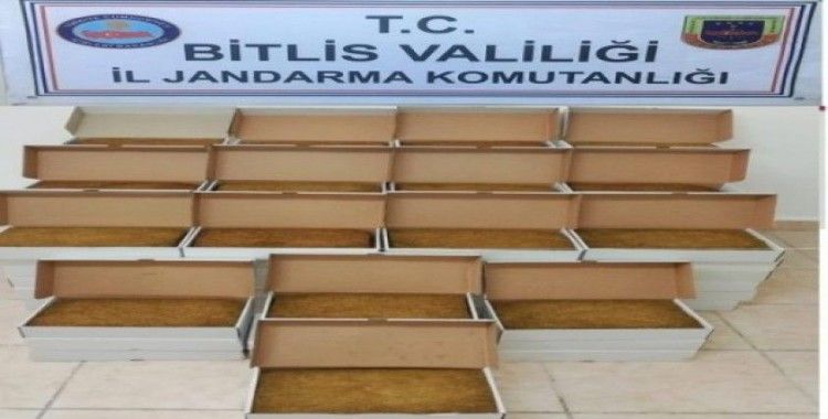 Bitlis’te 118 kilo tütün mamulü ele geçirildi
