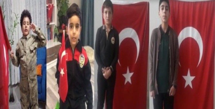 Tunceli’de çocuklardan, Mehmetçiğe videolu destek