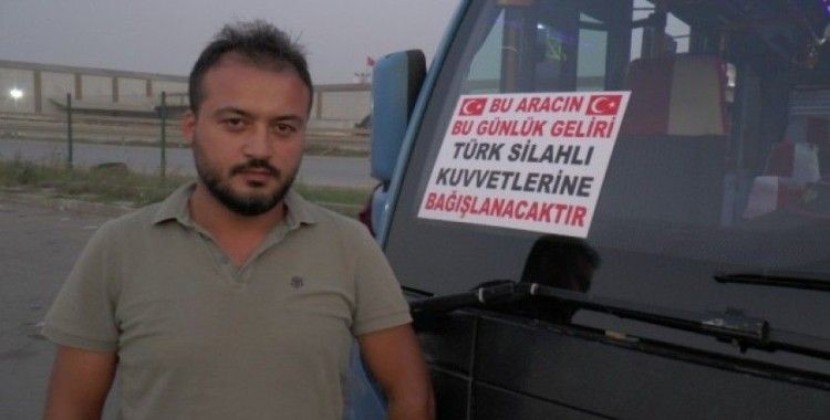 (Özel) Barış Pınarı Harekatı’na minibüs şoföründen kampanyalı destek