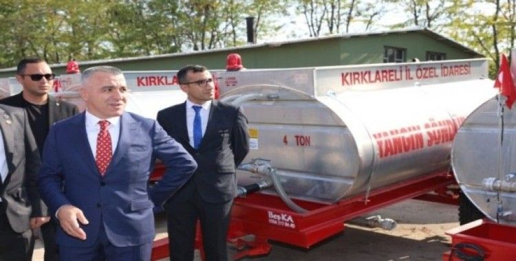 Kırklareli’de 20 köye yangın söndürme tankeri dağıtıldı
