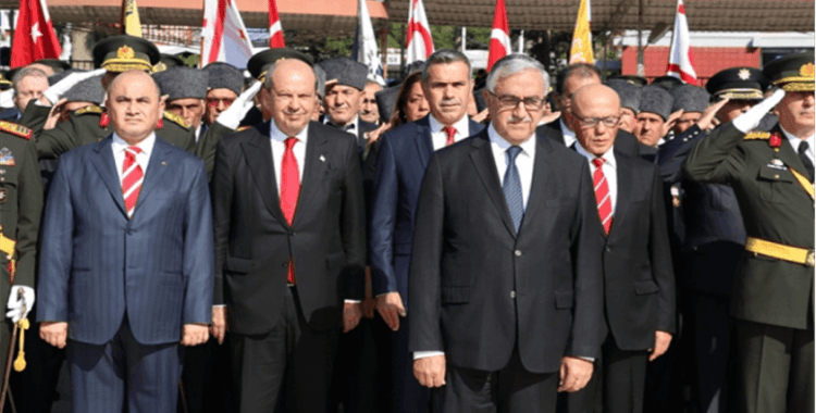 KKTC’de Atatürk Anıtı’na çelenk sunuldu