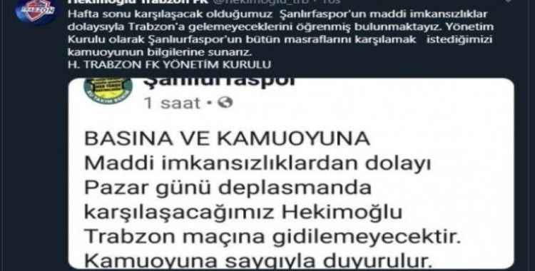 Hekimoğlu Trabzon’dan alkış alacak hareket!
