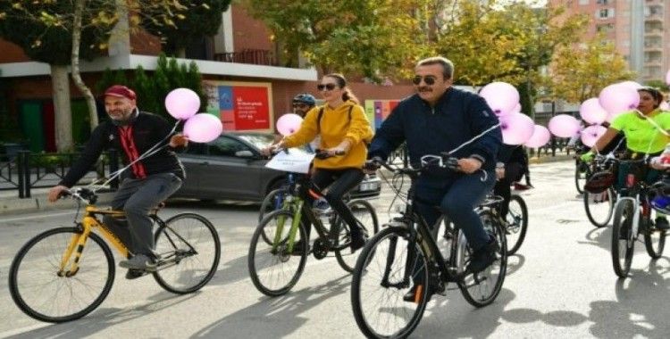 Başkan Çetin, şiddete karşı pedal çevirdi