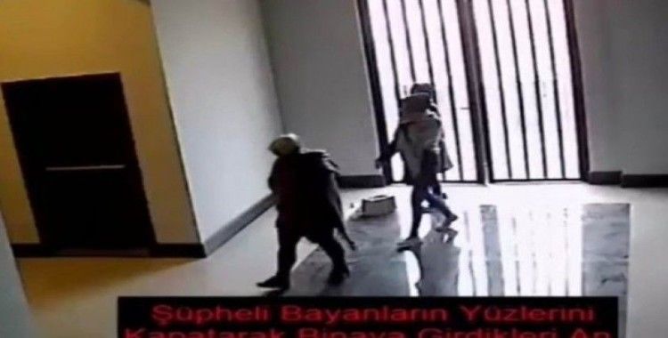 Kadın hırsızlar önce kameraya, sonra polise yakalandı