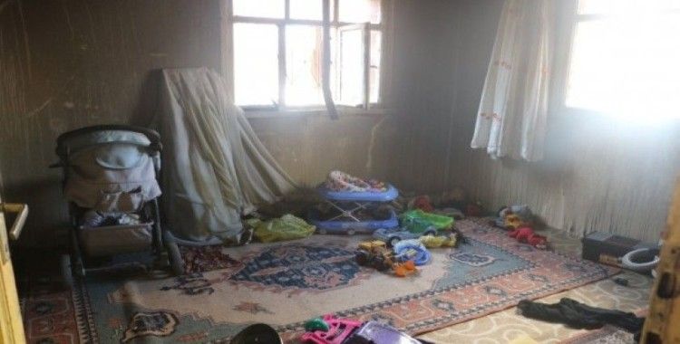 Sivas’ta 10 kişilik yabancı uyruklu ailenin yaşadığı ev yandı
