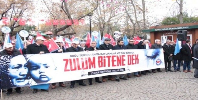Çin zulmü Ankara'da protesto edildi