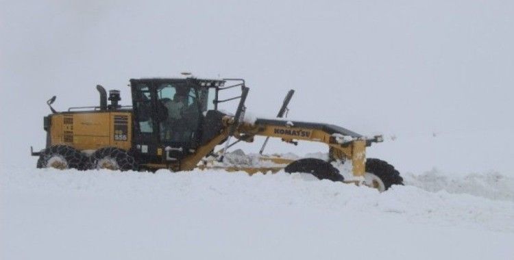 Bingöl’de kar  14 köy yolunu kapattı