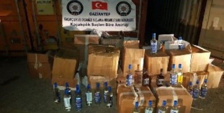 Gaziantep’te 610 şişe sahte alkol ele geçirildi